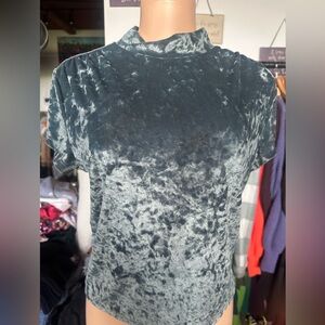 A New Day Blue Fitted Mandarin Collar Blouse